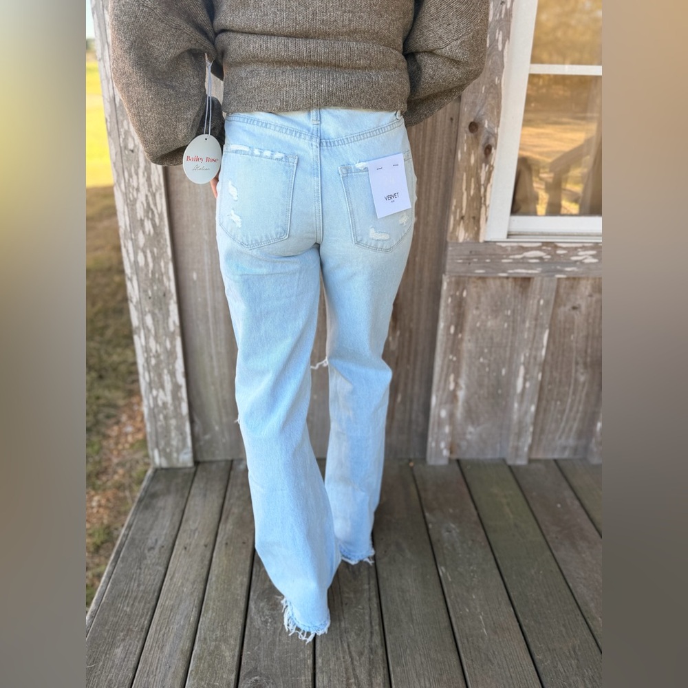 VERVET by FLYING MONKEY WESTERN PROMISE 90'S VINTAGE SUPER HIGH RISE FLARE JEANS - Picture 5 of 12